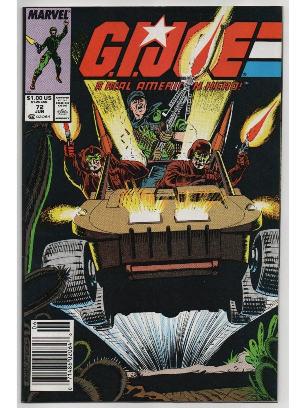 G.I. Joe A Real American Hero 72 Marvel Comics 1988 VF- 7.5 Newsstand